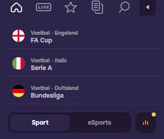 Snelkoppelingen FA Cup, Serie A en Bundesliga boven de sportlijst van GTbet